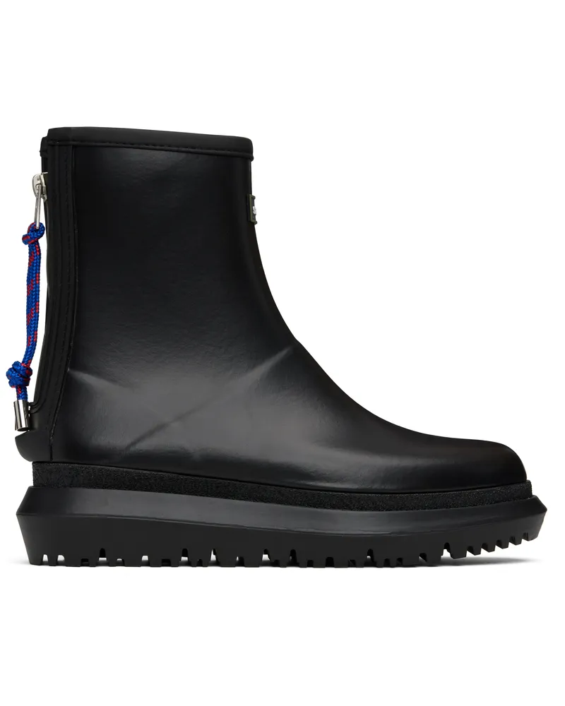Sacai Black Rubber Boots 001