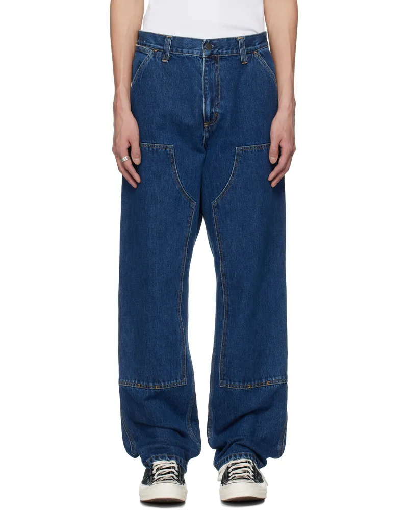 Carhartt WIP Blue Double Knee Jeans 0106