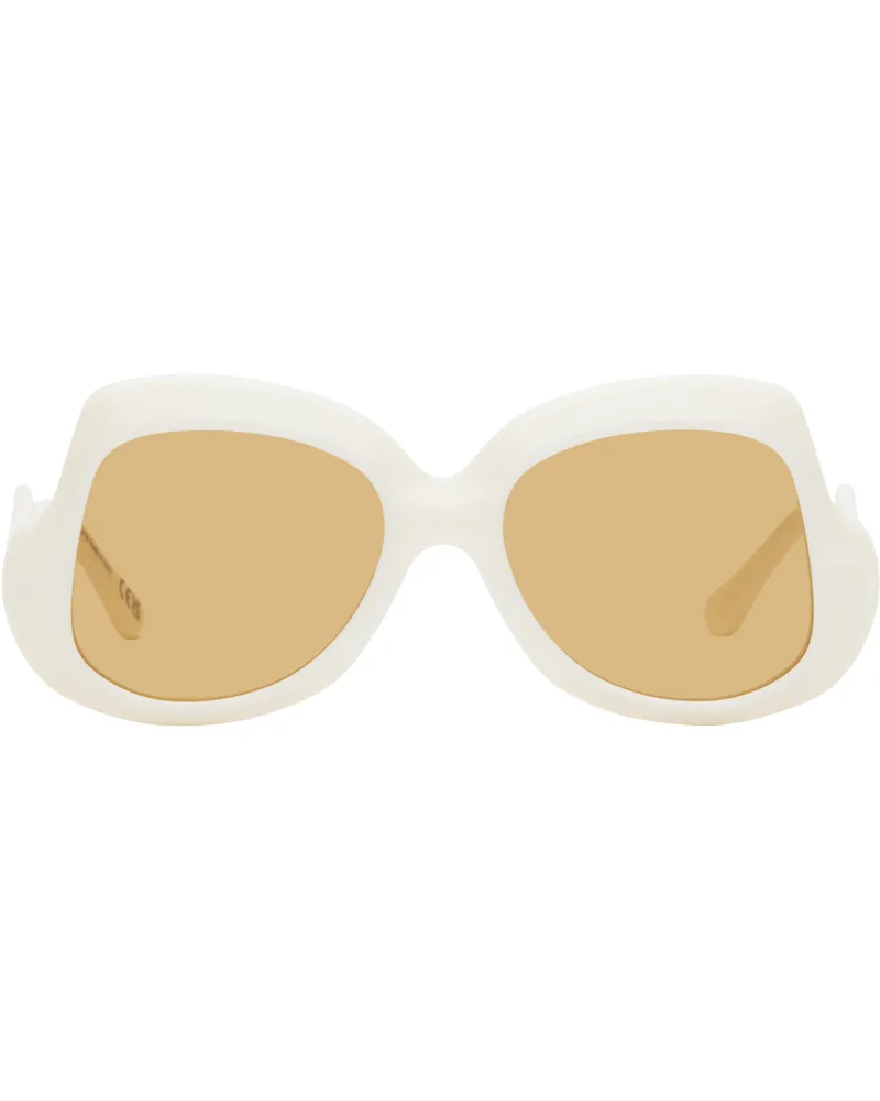 Marni White Quelyfish Sunglasses Cream