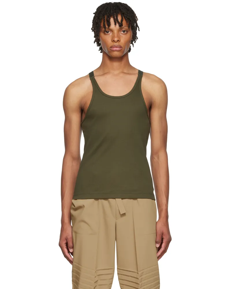 Dion Lee SSENSE Exclusive Green Tank Top Moss
