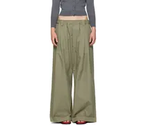 Green Drawstring Chino Trousers