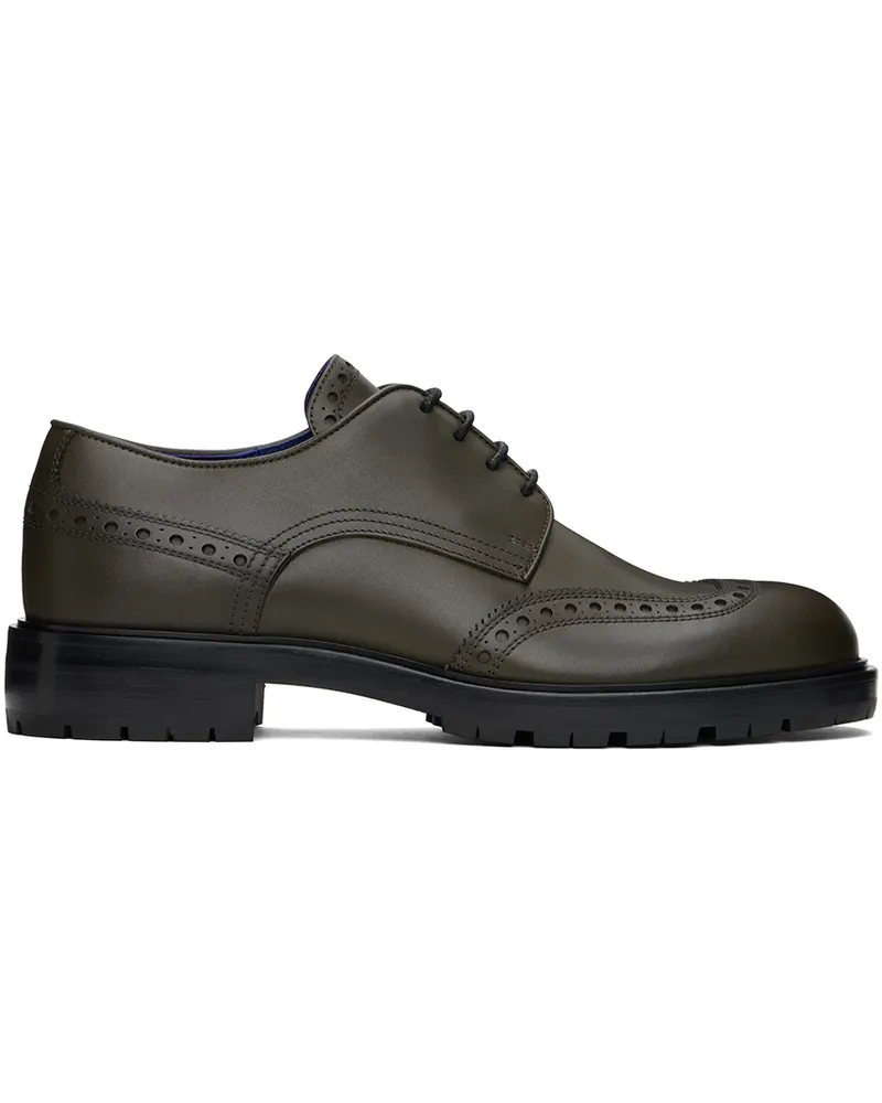 Burberry Green Perforated Brogue Derbys Loch