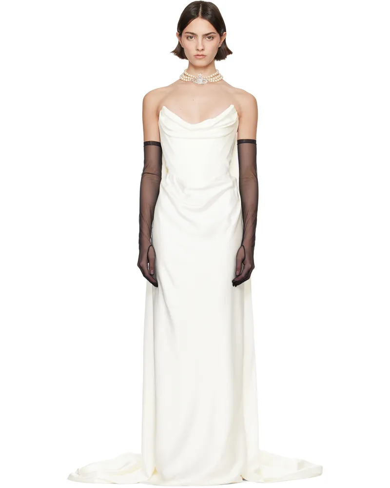 Vivienne Westwood SSENSE Bridal Capsule Galaxy Cape Maxi Dress A401