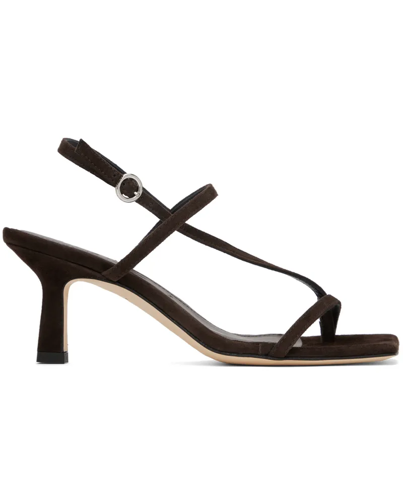 aeyde Brown Elise Heeled Sandals Moka