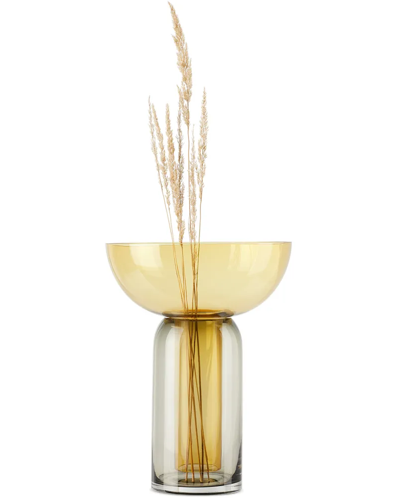 AYTM Yellow & Black Torus Vase Amber