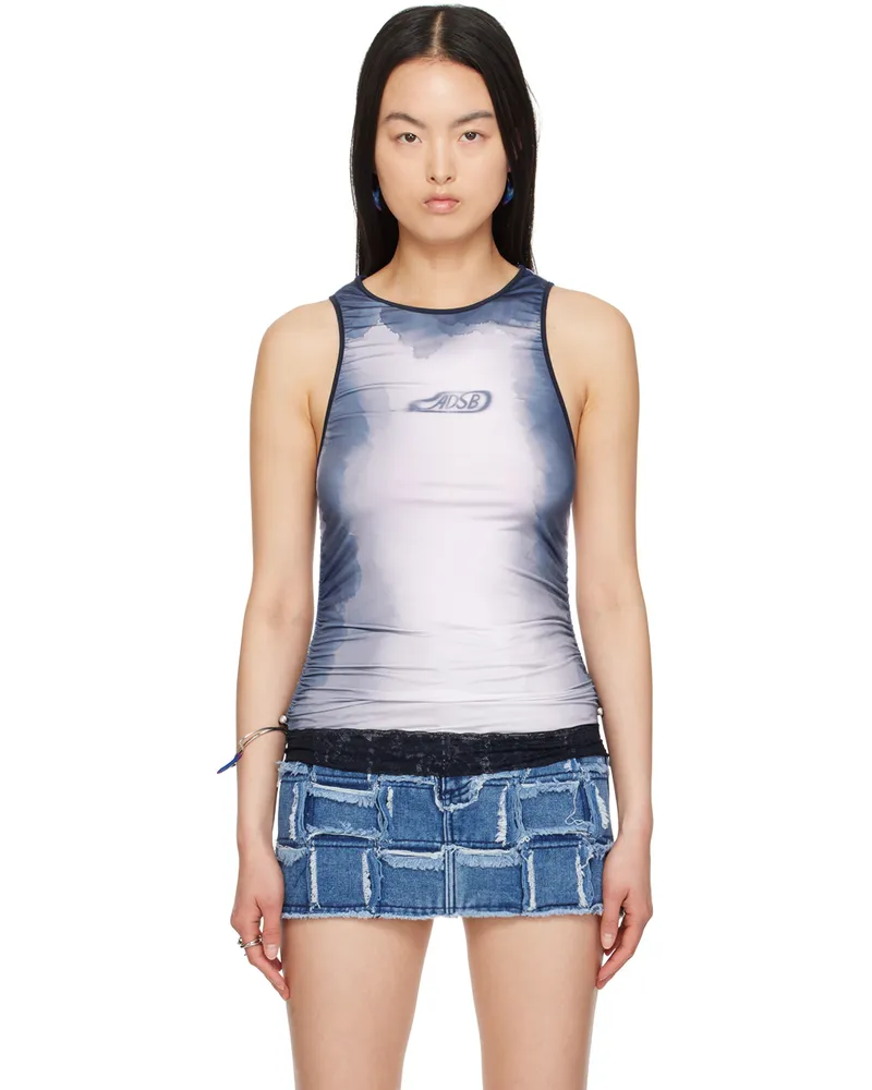 Andersson Bell Blue & White Lisa Tank Top Navy