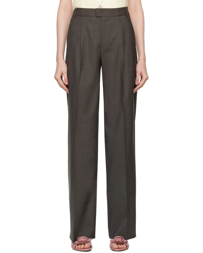 Blumarine Brown Wide Leg Trousers N0968