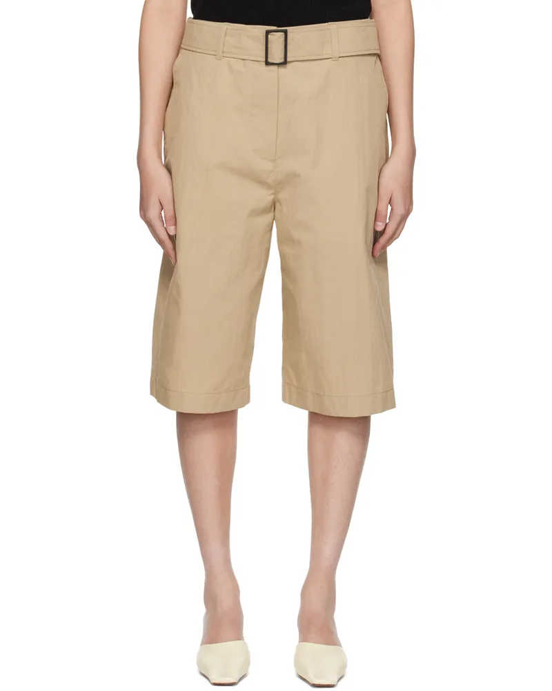Studio Nicholson Tan Calvi Shorts Corn