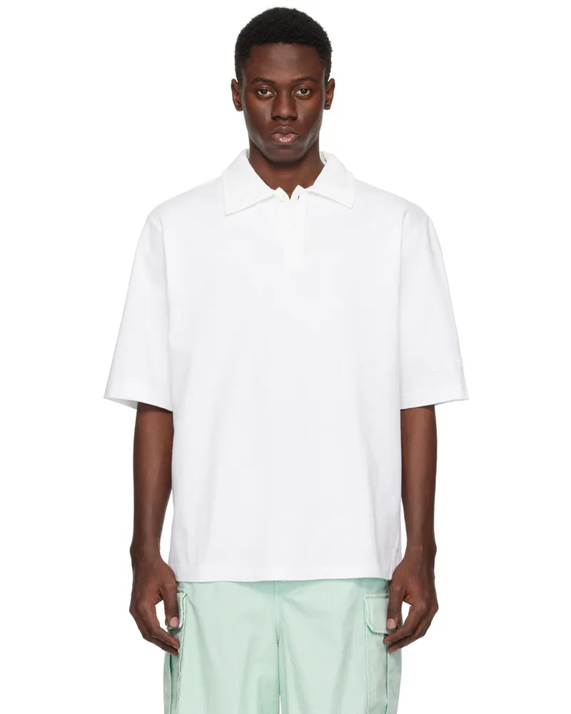 Marni White Oversized Polo 00w01