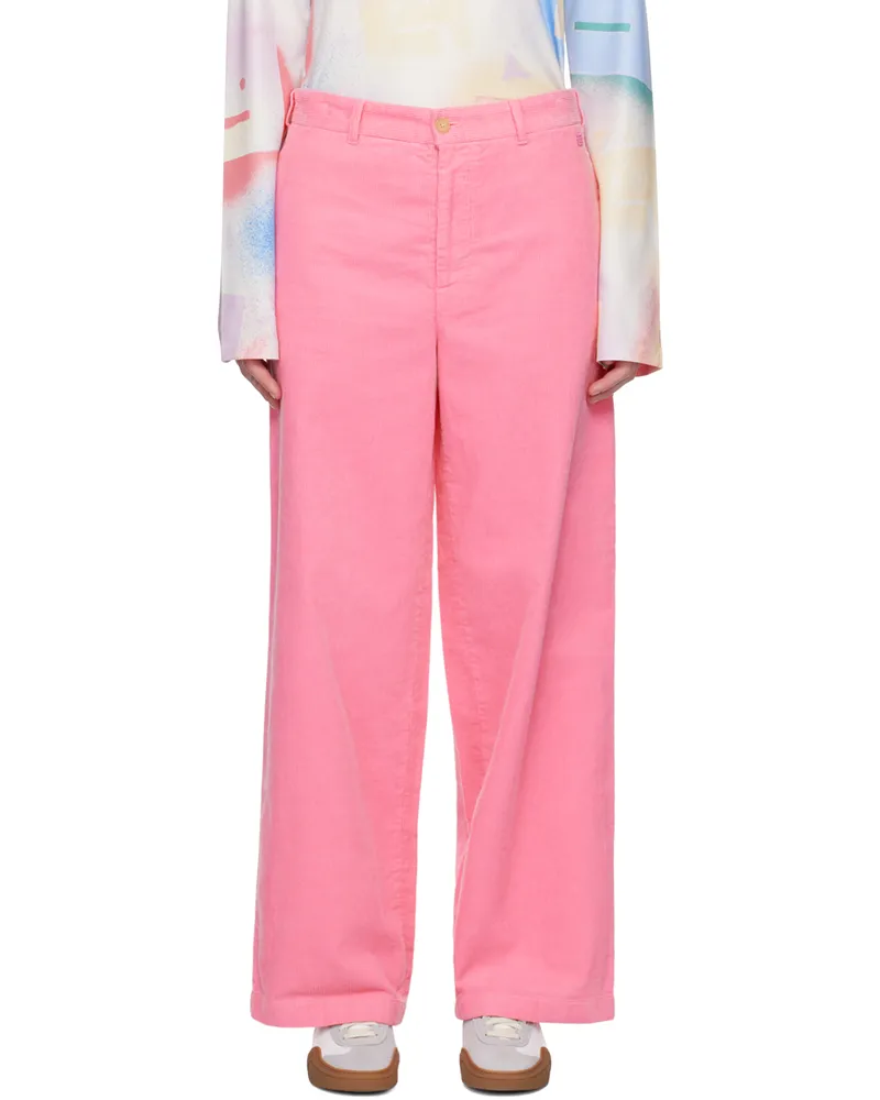Acne Studios Pink Cord Trousers Tango