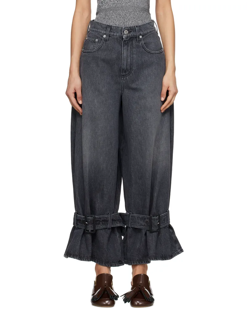 J.W.Anderson Gray Buckled Cuff Jeans 929