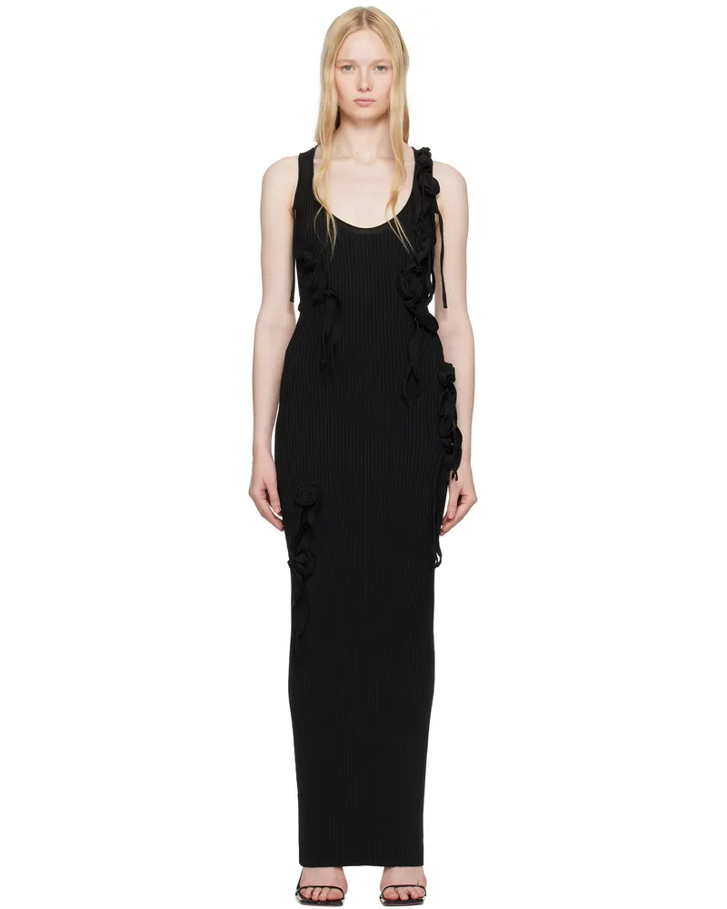 COPERNI Black Knitted Ribbon Long Tank Maxi Dress Black