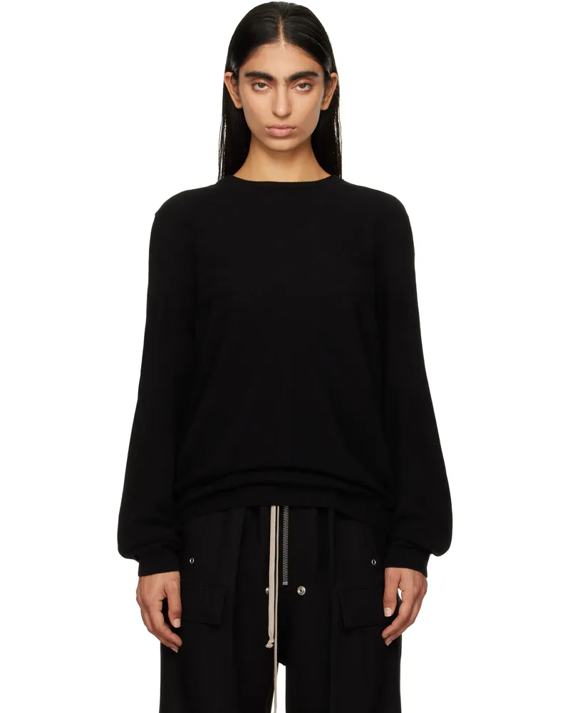 Rick Owens Moncler + Rick Owens Black Wool and Cashmere Sweater 999