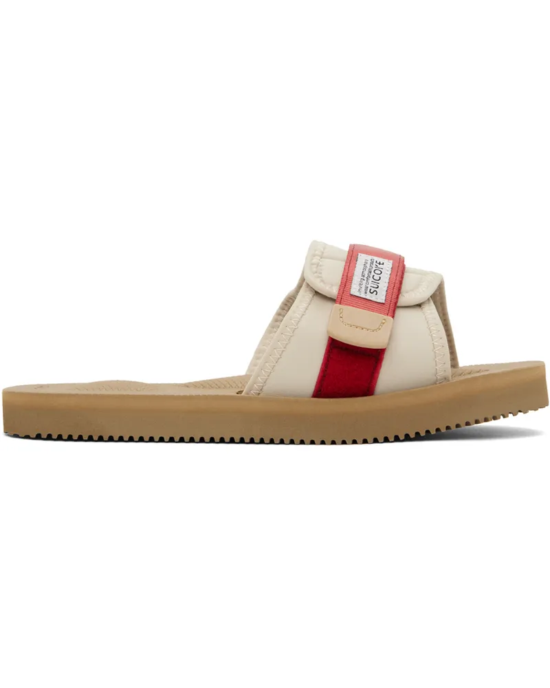 SUICOKE Red & Beige PADRI Sandals Red