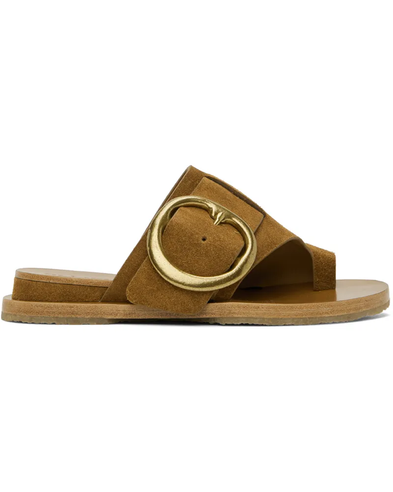 Rag & Bone Tan Beau Buckle Sandals Tobaccosd