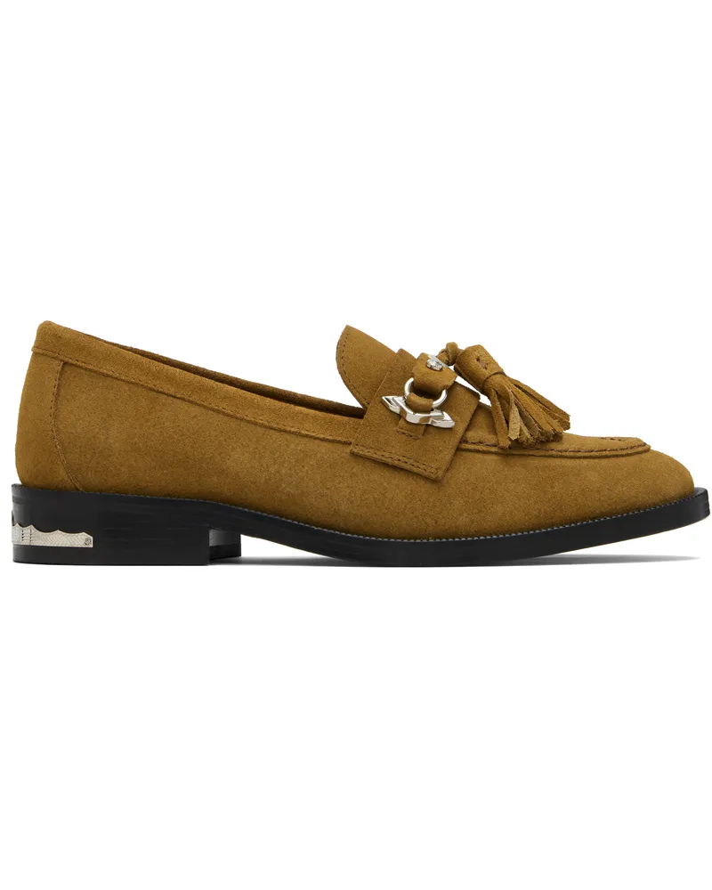 Toga Khaki Suede Loafers Khaki