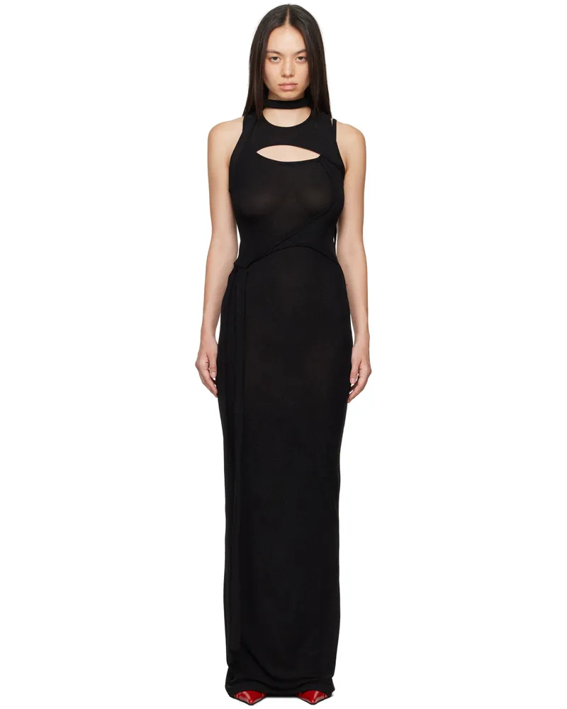 OTTOLINGER Black Layered Cutout Maxi Dress Black