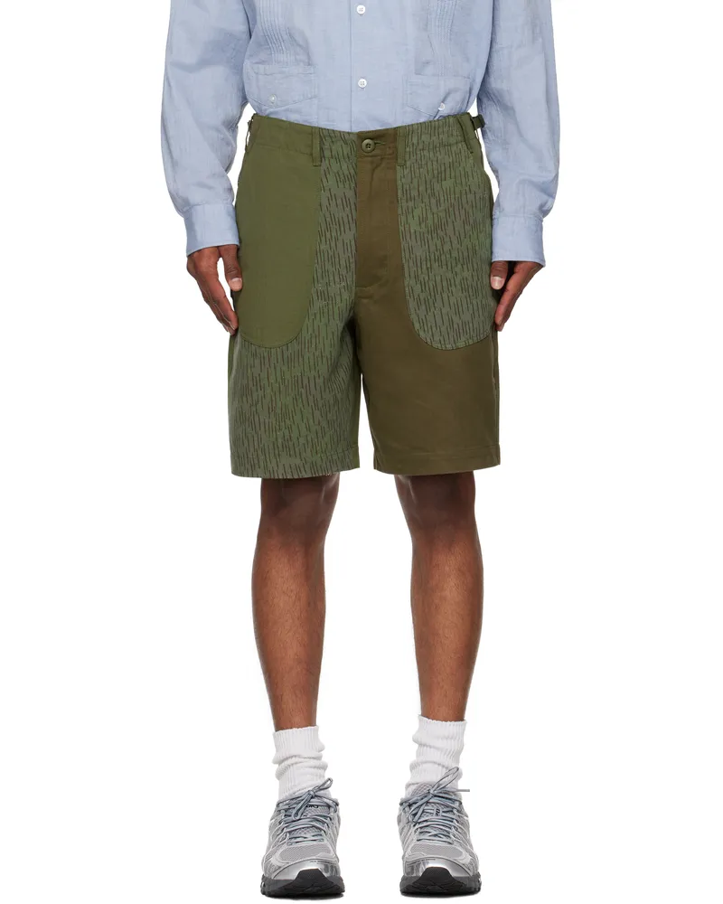 maharishi Khaki 6086 Upcycled Fixed Deck Shorts Olive
