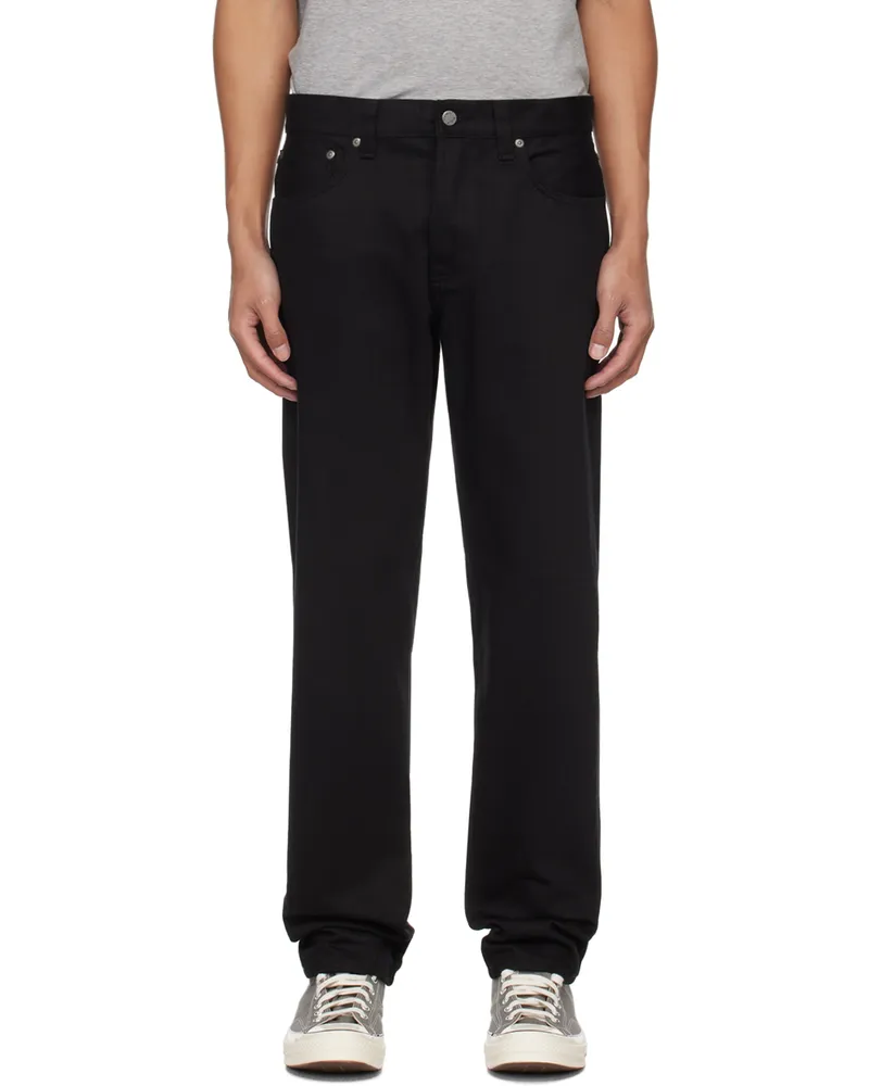 Nudie Jeans Black Steady Eddie II Jeans Dry