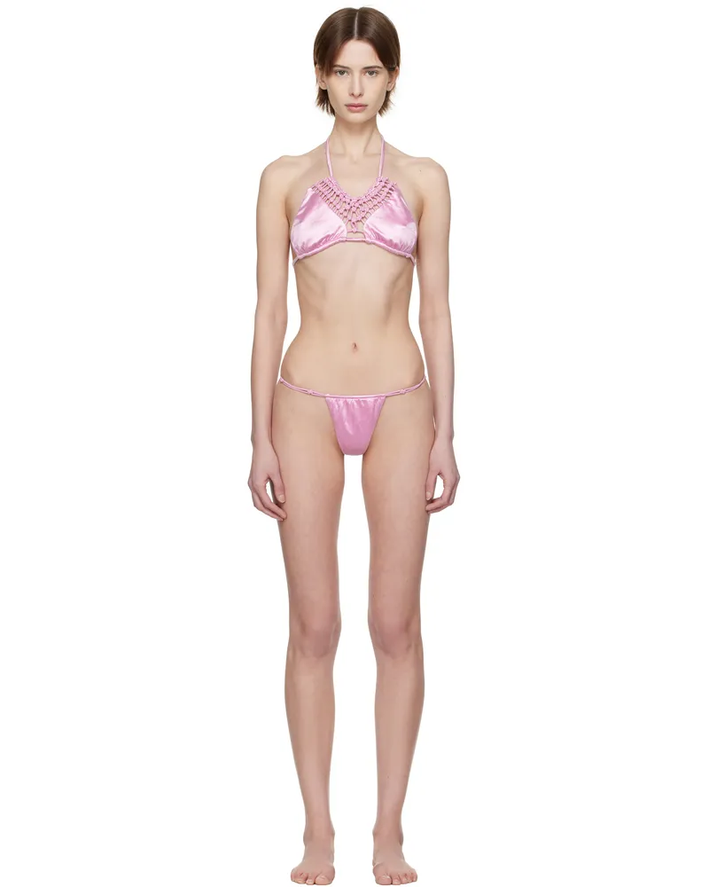 Isa Boulder Pink 'Pearl on the Beach' & Knot Bikini Pink