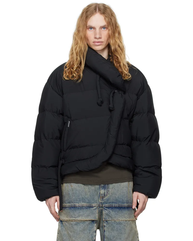 OTTOLINGER Black Strappy Puffer Down Jacket Black