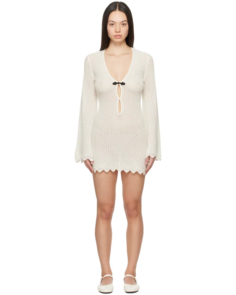 The Garment Off-White V-Neck Minidress 001