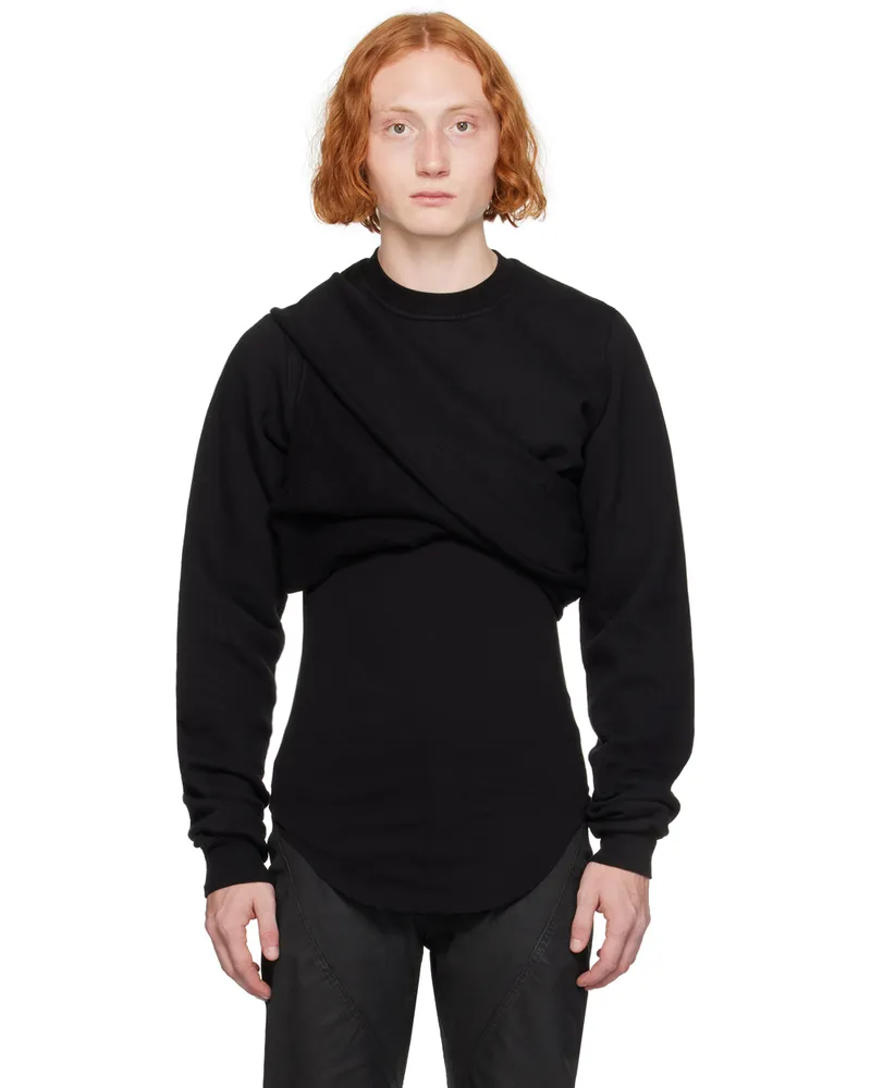 DRKSHDW by Rick Owens Black Porterville Cutout Sweatshirt 09