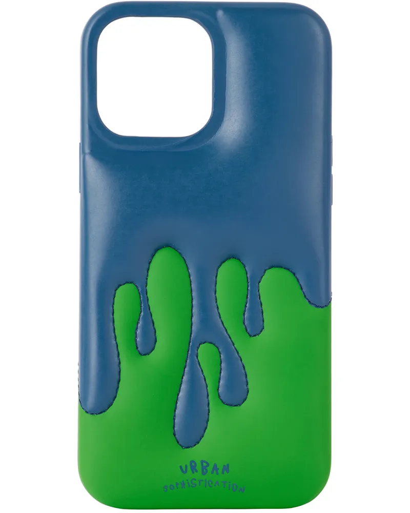 Urban Sophistication SSENSE Exclusive Blue & Green 'The Dripping Dough' iPhone 13 Pro Max Case Blue