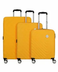 American Tourister Summer Square 4 Rollen Kofferset 3-teilig mit Dehnfalte sunshine yellow Gelb