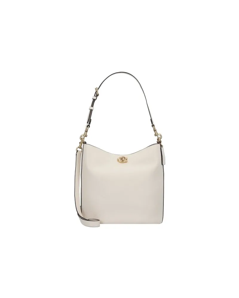 Coach Willow Schultertasche Leder 27 cm chalk Beige