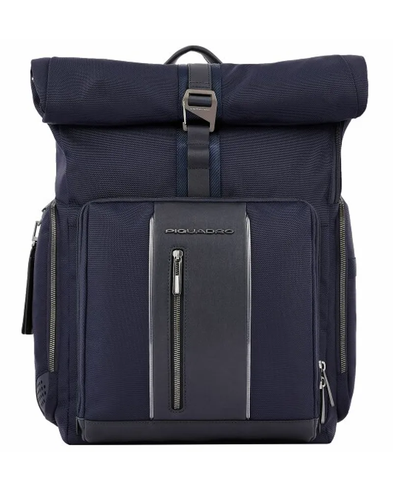 Piquadro Brief 2 Rucksack 42 cm Laptopfach night blue Blau