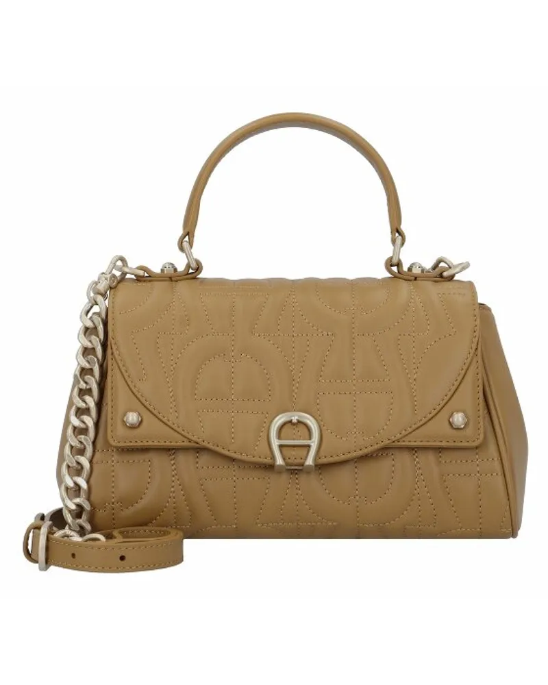 Aigner Diadora Handtasche Leder resin yellow Braun