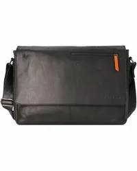 Davidoff Essentials Messenger Leder 38 cm black Braun