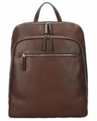 Leonhard Heyden Roma Rucksack Leder 40 cm Laptopfach Braun