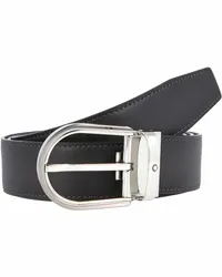 Montblanc Horseshoe Wendegürtel Leder grey Braun