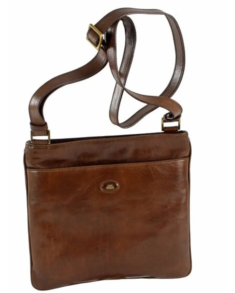 The Bridge Story Uomo Umhängetasche Leder 30 cm marrone Braun
