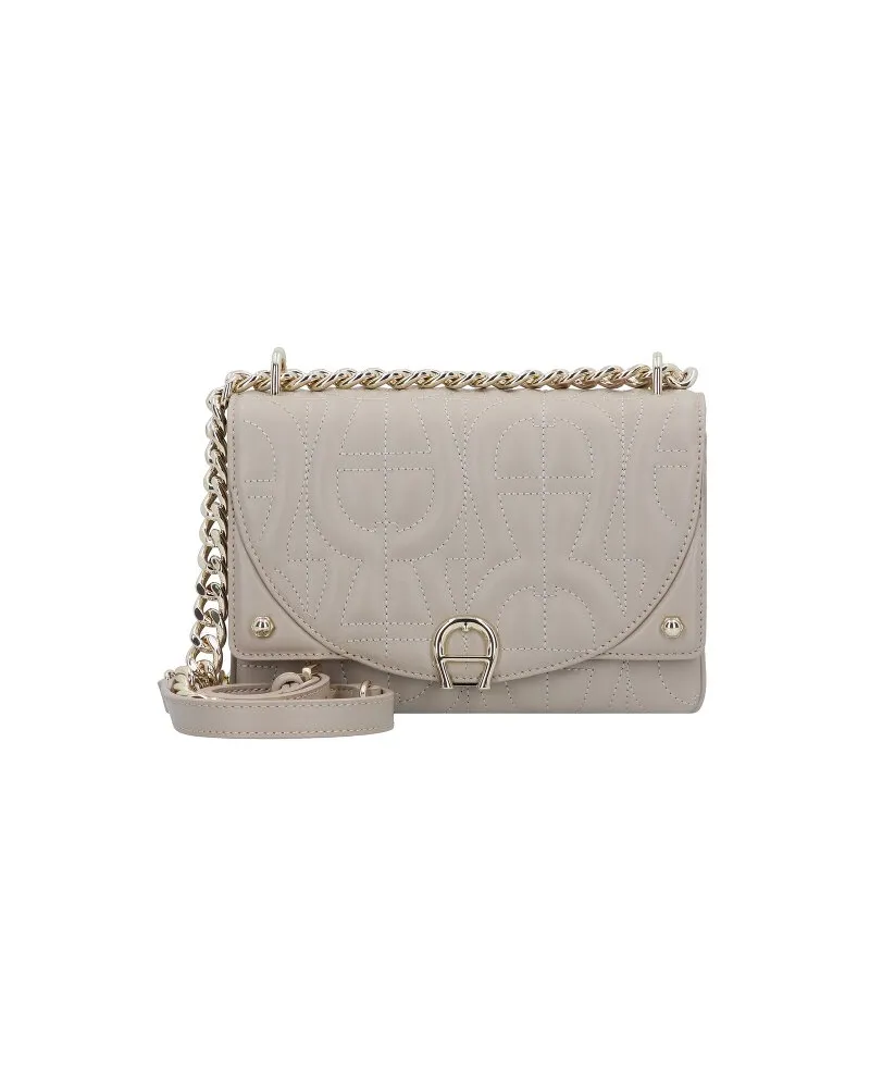 Aigner Diadora Umhängetasche Leder 20 cm alpaca Beige