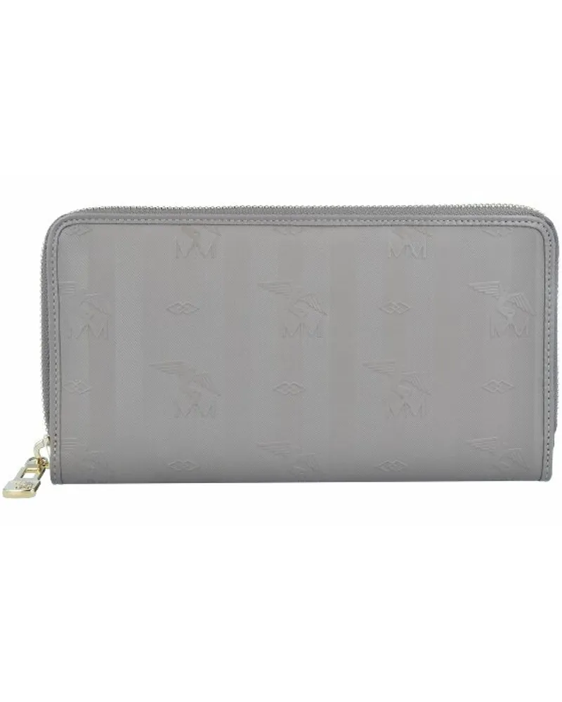 Maison Mollerus Vinerus Clariden Geldbörse 19 cm taupe / gold Grau