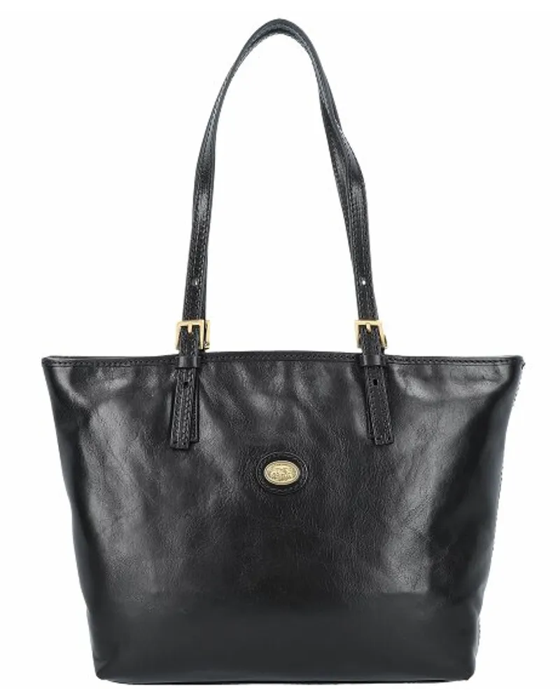 The Bridge Story Donna Shopper Tasche Leder 32 cm nero-gold Schwarz