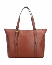 Fossil Carlie Shopper Tasche Leder 34 cm Braun