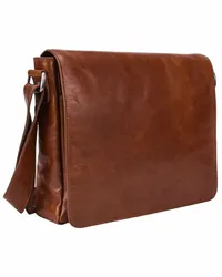 Leonhard Heyden Cambridge Messenger Leder 32 cm Laptopfach cognac Braun