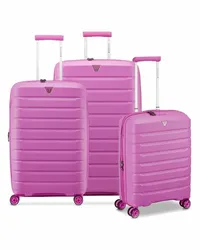 Roncato B-Flying 4 Rollen Kofferset 3-teilig mit Dehnfalte pink Rosa