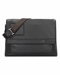 Piquadro Vibe Aktentaschen Messenger Leder 41 cm Laptopfach dark brown Braun