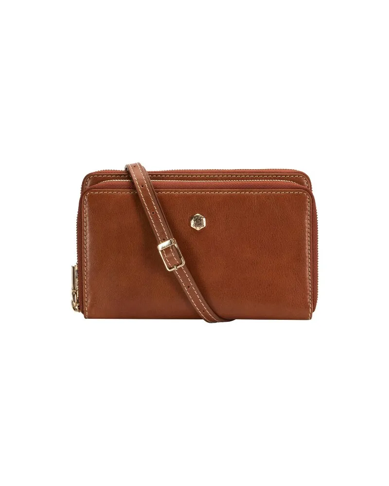 Jekyll & Hide Verona Clutch Geldbörse RFID Schutz Leder 19 cm tan Braun