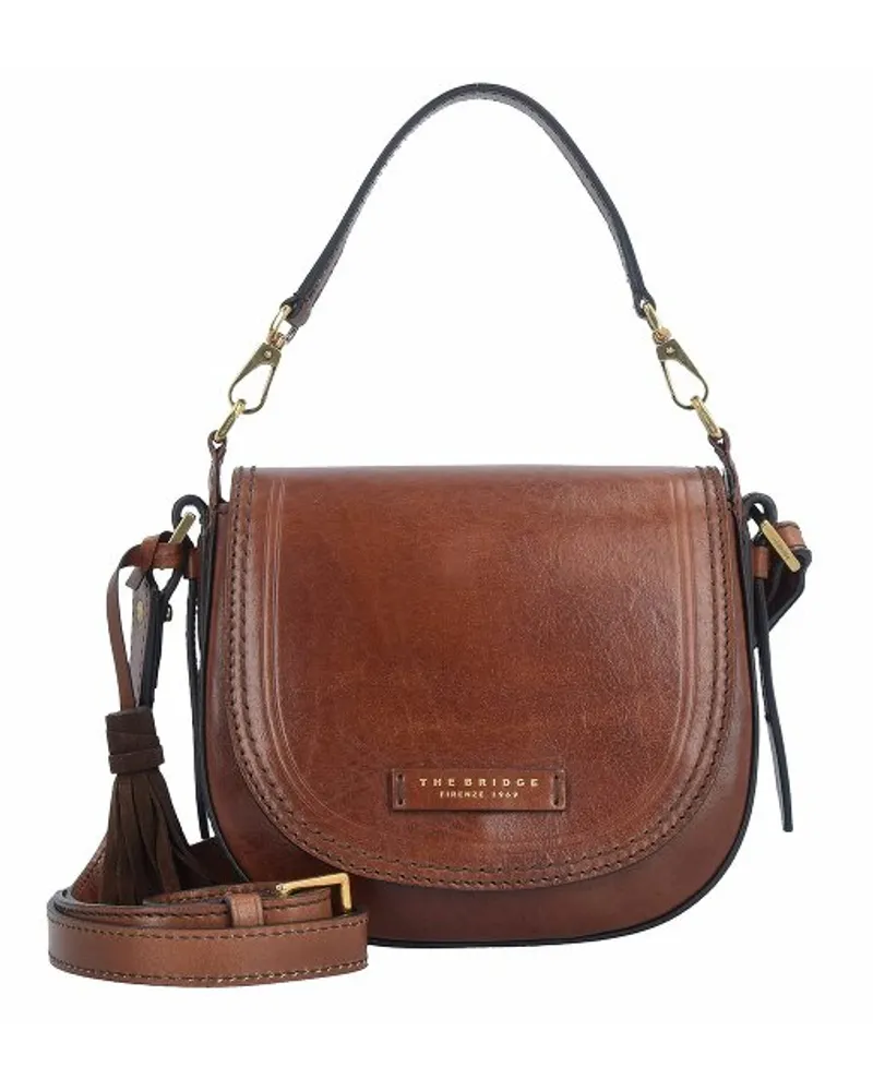 The Bridge Pearldistrict Schultertasche Leder 20 cm marrone Braun