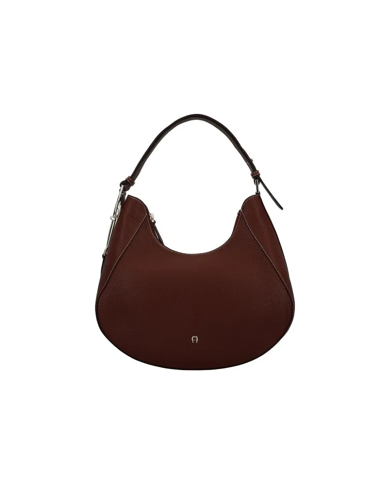 Aigner Joan Schultertasche Leder 35 cm dark cognac Braun