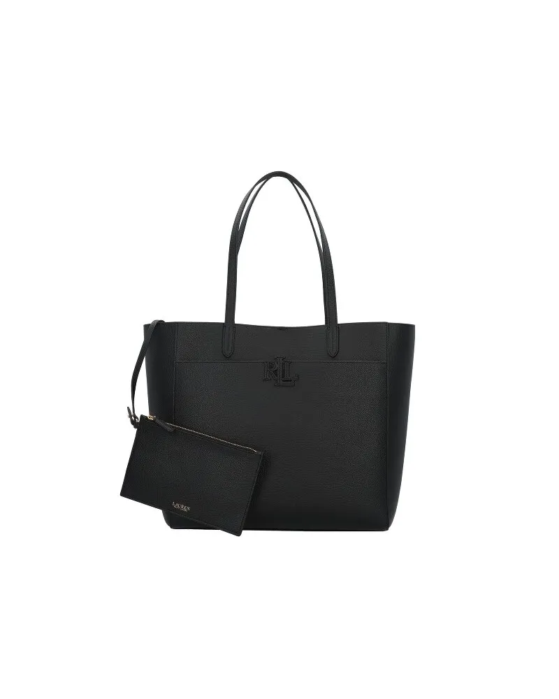 Ralph Lauren Cameryn Shopper Tasche Leder black Schwarz