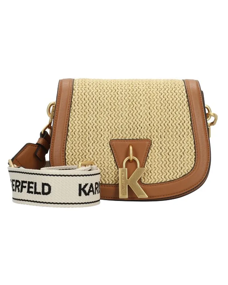 Karl Lagerfeld lock Umhängetasche Leder 21 cm natural-sudan brown Braun