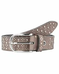 b.belt Nietengürtel Leder taupe Braun