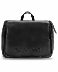 Farmhood Memphis Kulturbeutel Leder 27 cm black Schwarz